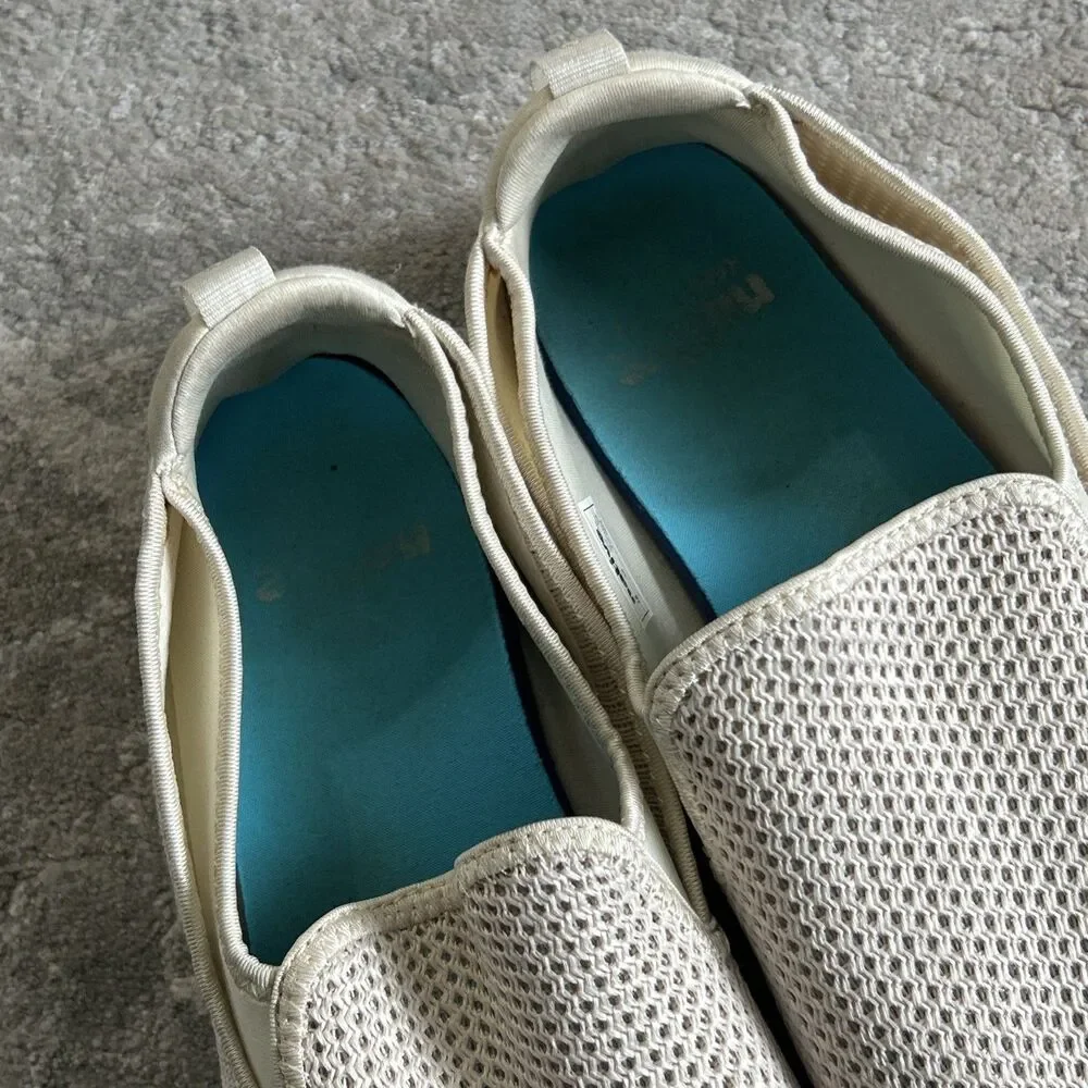 Native Cruz Shoes Mens 12 Bone White Low Profile Sneakers Mesh Slip On Summer